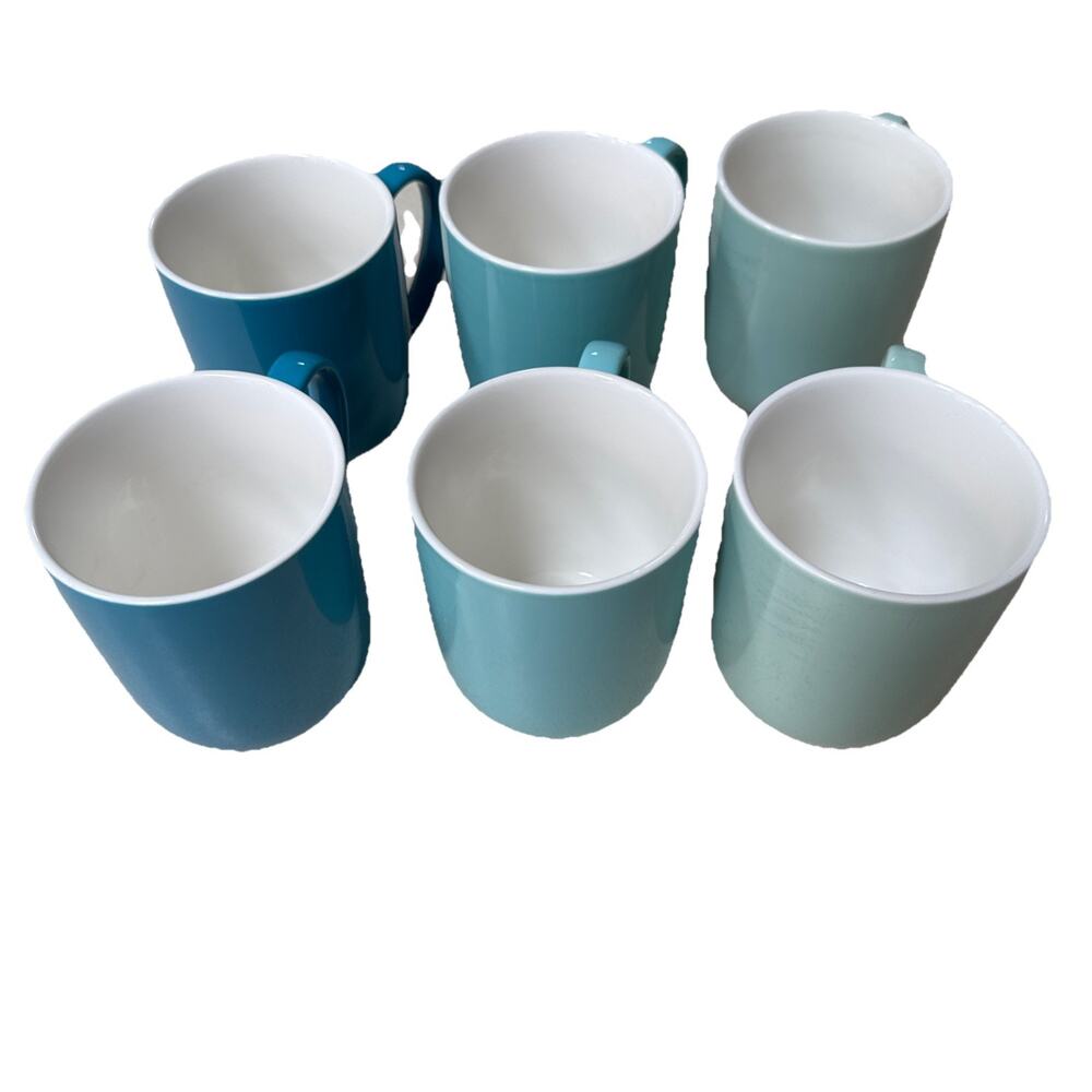 Sweese Ceramic Multicolor Coffee Mug Set, Six-Piece, Microwave & Dishwasher Safe